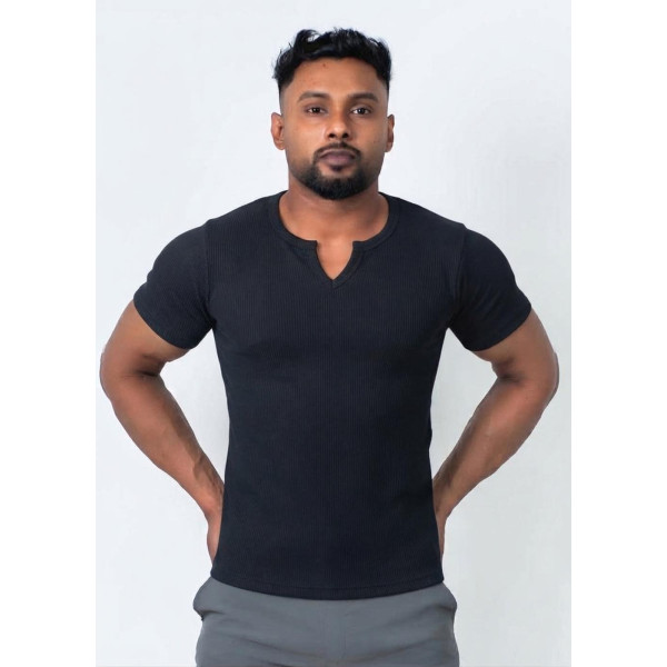 OBSIDIAN Rib T shirt